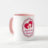 Mug Joyeuse Fête Maman – Cadre Vintage  (Devant gauche)