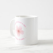 Mug Joyeuse Fleur rose de fête des Mères blanche (Devant gauche)