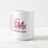 Mug Joyeuse Galentines Day Chicken Squad Mignonnes Pou (Devant gauche)