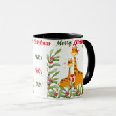 Mug Joyeuse Giraffe de Noël dans la jungle (Devant droit)
