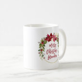 Mug Joyeuse grand-mère de Noël | Couronne florale avec (Devant droit)