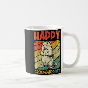 Mug Joyeuse journée de la marmotte vintage drôle woodc
