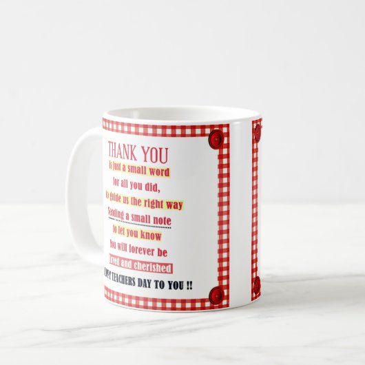 Mug Joyeuse Journée Des Enseignants Pour Vous (Devant gauche)