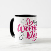 Mug Joyeuse Journée des Femmes 8 mars | International  (Devant gauche)
