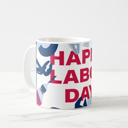 Mug Joyeuse journée du travail Week-end (Devant gauche)