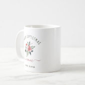 Mug Joyeuse maman de Noël | Jolie aquarelle florale (Devant gauche)