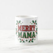 Mug Joyeuse Maman Rétro Noël Conception de houx (Centre)