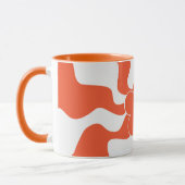 Mug Joyeuse marguerite rétro en orange et blanc (Gauche)