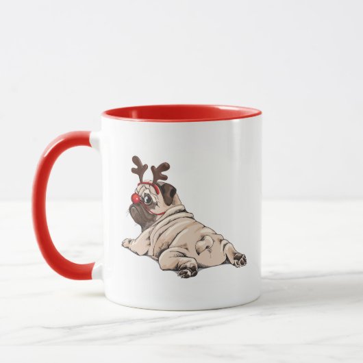 Mug Joyeuse partie de carlin (Gauche)