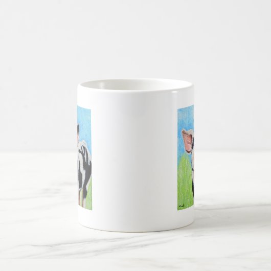Mug Joyeuse peinture de petit cochon (Centre)