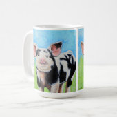 Mug Joyeuse peinture de petit cochon (Devant gauche)