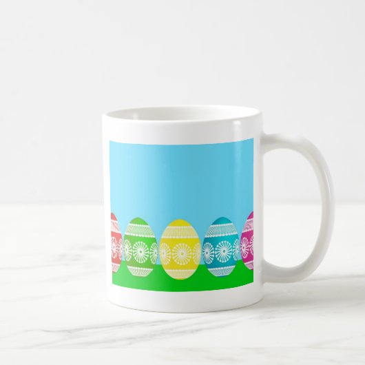 Mug Joyeuse poudreuse de Pâques bleu conception d'oeuf (Droite)