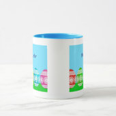 Mug Joyeuse poudreuse de Pâques bleu conception d'oeuf (Centre)
