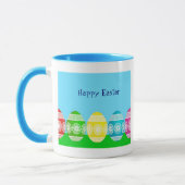 Mug Joyeuse poudreuse de Pâques bleu conception d'oeuf (Gauche)
