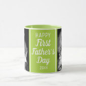 Mug Joyeuse première Fête des pères 2 Photo Lime Green (Centre)