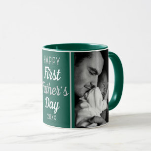 Mug Joyeuse première Fête des pères 2 photo vert