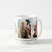 Mug Joyeuse première Fête des pères 4 photo en marbre (Devant droit)