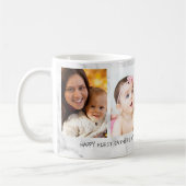 Mug Joyeuse première Fête des pères 4 photo en marbre (Gauche)