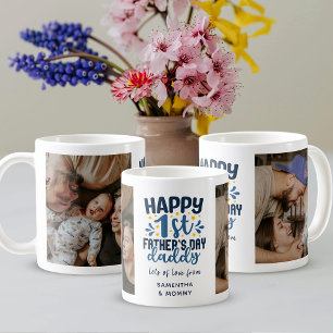 Mug Joyeuse première fête des pères Papa Bold Blue & P