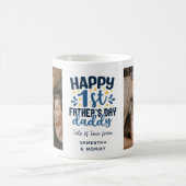 Mug Joyeuse première fête des pères Papa Bold Blue & P (Centre)