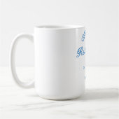 Mug Joyeuse retraite bleue années de service nom paste (Gauche)