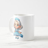 Mug Joyeuse retraite : Charmant infirmière retraitée (Devant gauche)