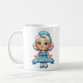 Mug Joyeuse retraite : Charmant infirmière retraitée (Gauche)