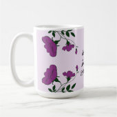 Mug Joyeuse retraite Florale à fleurs violettes employ (Gauche)