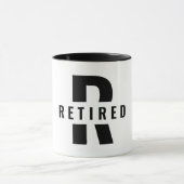 Mug Joyeuse retraite Retraite Monogramme initial (Centre)