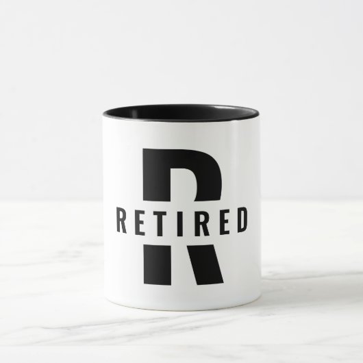 Mug Joyeuse retraite Retraite Monogramme initial (Centre)