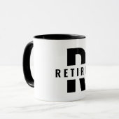 Mug Joyeuse retraite Retraite Monogramme initial (Devant gauche)