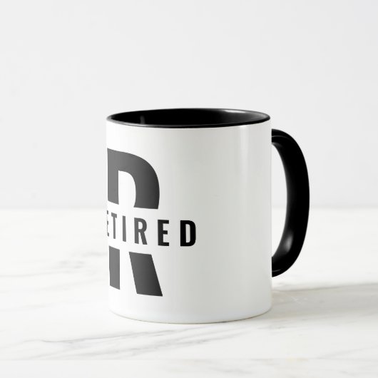 Mug Joyeuse retraite Retraite Monogramme initial (Devant droit)