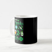 Mug Joyeuse Saint-Patrick 2024 Visage de Trèfle Irland (Devant gauche)