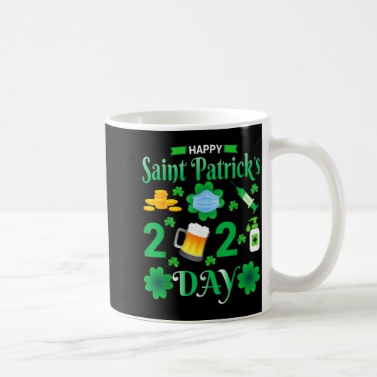 Mug Joyeuse Saint-Patrick 2024 Visage de Trèfle Irland (Droite)