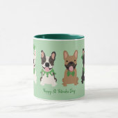 Mug Joyeuse Saint-Patrick Bouledogues Français (Centre)