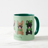 Mug Joyeuse Saint-Patrick Bouledogues Français (Devant droit)