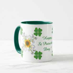 Mug Joyeuse Saint-Patrick ! Trèfle à quatre feuilles a