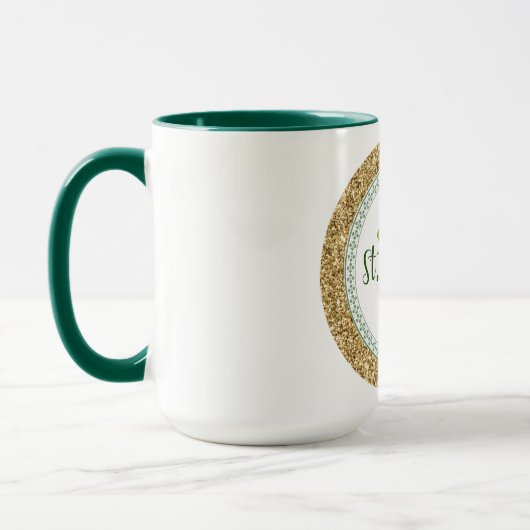 Mug Joyeuse Saint Patrick's Day, design de vacances, (Gauche)