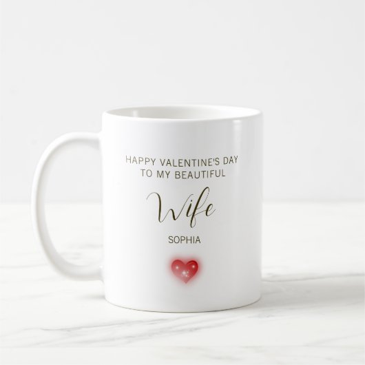 Mug Joyeuse Saint-Valentin à ma belle épouse (Gauche)