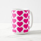 Mug Joyeuse Saint-Valentin - accent de cœur rose (Devant droit)