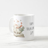 Mug Joyeuse Saint-Valentin Adorables Oiseaux de l'Amou (Devant gauche)