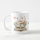 Mug Joyeuse Saint-Valentin Adorables Oiseaux de l'Amou (Gauche)