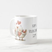 Mug Joyeuse Saint-Valentin Adorables Oiseaux de l'Amou (Devant gauche)