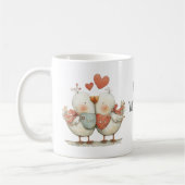 Mug Joyeuse Saint-Valentin Adorables Oiseaux de l'Amou (Gauche)