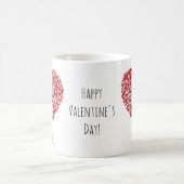 Mug Joyeuse Saint-Valentin Arbre à coeurs rouges (Centre)