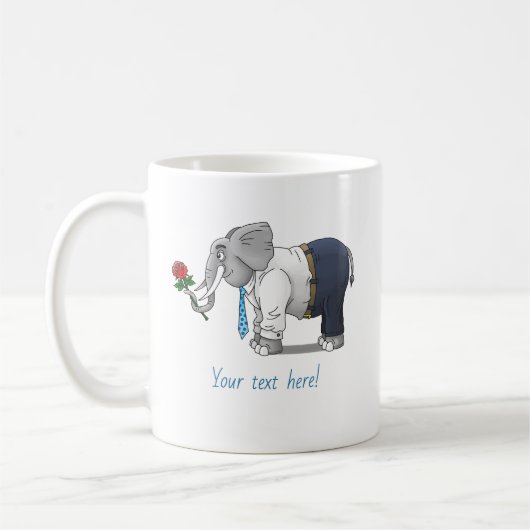 Mug Joyeuse Saint-Valentin aux éléphants (Gauche)