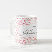 Mug Joyeuse Saint-Valentin – Café & Thé Romantique (Devant gauche)