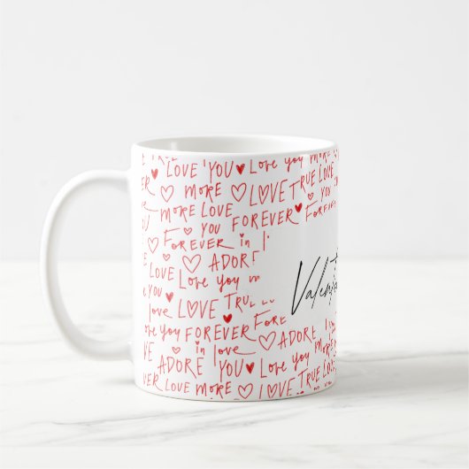 Mug Joyeuse Saint-Valentin – Café & Thé Romantique (Gauche)
