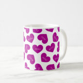 Mug Joyeuse Saint-Valentin Câlins et Bisous Moderne  (Devant droit)