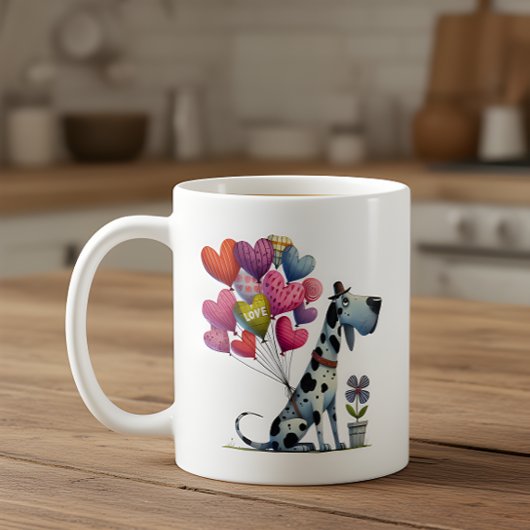 Mug Joyeuse Saint-Valentin Charismatique Grand Danois